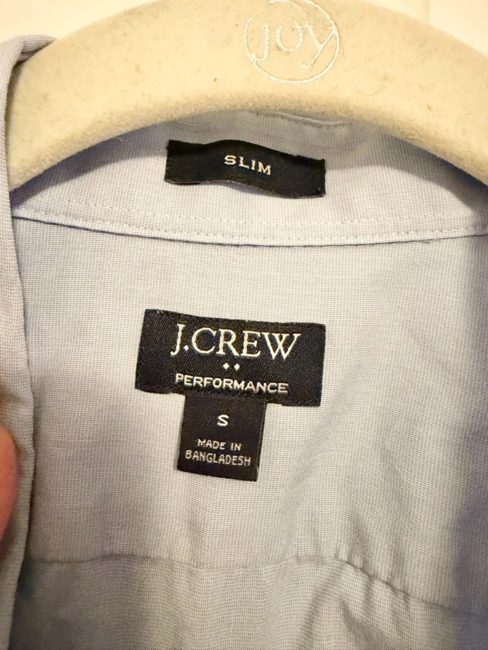J.Crew Men's Slim Fit Performance Button Down Shirt Small Light Blue Stretch